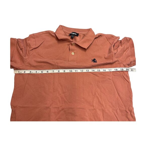 Express Polo Shirt Men's Large Coral 100% Cotton Short Sleeve Golf Performance - Picture 5 of 8
